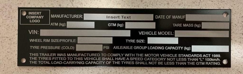 Trailer Compliance Plates Compliance Plates Australia